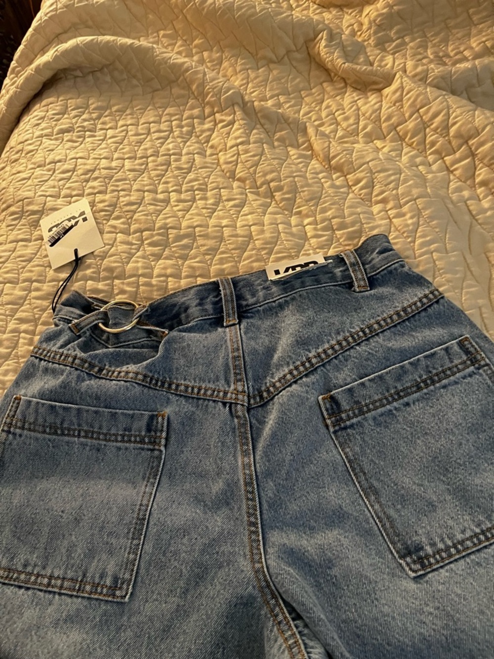 Wide Leg Light Blue Denim Jeans - Women - Picture 5 of 5